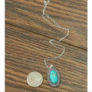 Boujee Boutique Jewelry - Sterling Silver Necklace with Natural Turquoise Boujee Boutique Jewelry - Sterling Silver Necklace with Natural Turquoise
